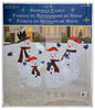 Set of 4 Mesh Snowman Family with LED Lights