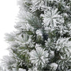 4.5ft Pre-Lit Glitter Flocked Potted Artificial Christmas Tree with Color-Changing LED Lights