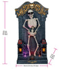 Halloween 3ft Animated Skeleton Tombstone with Music and LED Lights