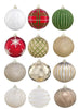 CG Hunter Holiday 12-Piece Shatter Resistant 6-inch Ornaments Red/Green/Metallic