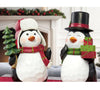 Set of 2 Holiday Penguins Hand Painted Holiday Decor
