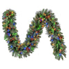 9-FT Pre-Lit Garland with 150 Color-Changing LED Lights and Pinecones