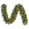 9-FT Pre-Lit Garland with 150 Color-Changing LED Lights and Pinecones
