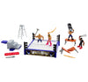 Mattel WWE Knuckle Crunchers Mini Mayhem Ring Bundle Playset with 4 Characters
