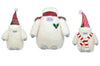 3-Piece Plush Yeti Family Wearing Holiday Decor