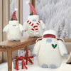 3-Piece Plush Yeti Family Wearing Holiday Decor