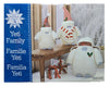 3-Piece Plush Yeti Family Wearing Holiday Decor