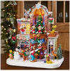 Disney 16-inch Animated Holiday Toy Shop with Holiday Music