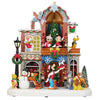 Disney 16-inch Animated Holiday Toy Shop with Holiday Music
