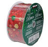 Kirkland Wire Edged Red Sheer Ribbon with Glitter Circle Accents 50yd X 2.5in