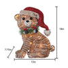 Holiday Living 18-inch Rattan Bear Free Standing Christmas Decoration