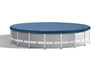 Intex 18ft X 48in Prism Frame Pool Set with Filter Pump, Ladder, Ground Cloth & Pool Cover