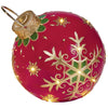 Oversized Red Christmas Ornament with LED Gold Snowflakes Lights