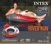 Intex Red River Run 1 Fire Edition Sport Lounge, Inflatable Water Float, 53" Diameter 6 Pack