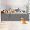 Retractable Mounted Extra Wide and Long Mesh Baby Gate Gray 34in H X 120in