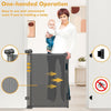 Retractable Mounted Extra Wide and Long Mesh Baby Gate Gray 34in H X 120in