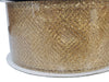 Kirkland Wire Edged Gold Square Metallic Sheer Ribbon 50yd x 2.5in (3-Pack)