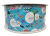 3-Pack Kirkland Signature Wire-Edged Blue Snowman Holiday Scene 2.5-inch W X 50 Yards