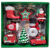 8-Pack Shatter-Resistant Glitter Christmas Ornament with Hooks