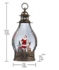 14-Inch Christmas Scene Lantern Table Top Ornament with Santa & LED Lights