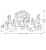 Kirkland Signature Hand-Painted Christmas Nativity 13-Piece Set