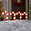 GE 52 LED Candy Cane Pathway Set 11.9-inch Tall Warm White 5FT