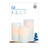 GE StayBright Flickering LED 3-piece Battery-Operated Ivory Pillar Candle Set