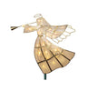 GE 10-inch 16-Light Capiz Angel Tree Topper Off-White with Clear Lights