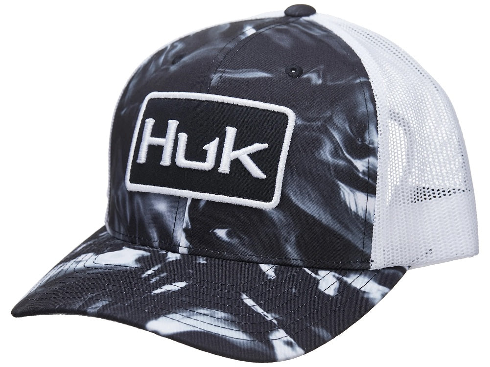 HUK Men's Huk'd Up Angler Anti-Glare Snapback Fishing Hat Hydro Blackwater