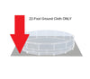 Replacement Ground Cloth for Intex 22ft Round Metal Frame Pool Gray