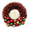 Member's Mark 24inch "Be Merry" Tinsel Wreath Red