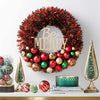 Member's Mark 24inch "Be Merry" Tinsel Wreath Red