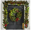 Member's Mark Pre-Lit Battery Operated 26" Holiday Wreath and Garland Set