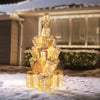 Member's Mark Pre-Lit Metallic Twinkling Giftbox Tree Tower with LED Lights