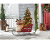Member's Mark 46" Pre-Lit Decorative "Let it Snow" Sleigh with Topiary
