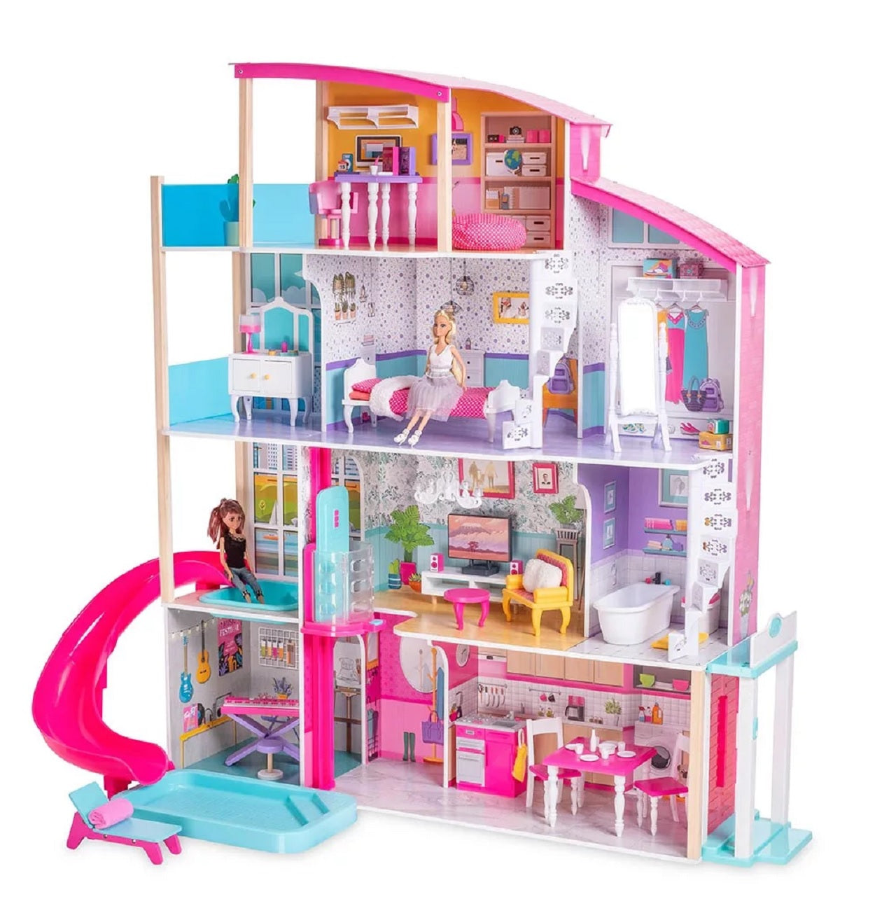 Member's Mark Beachside Dollhouse with 65 Accessories Included