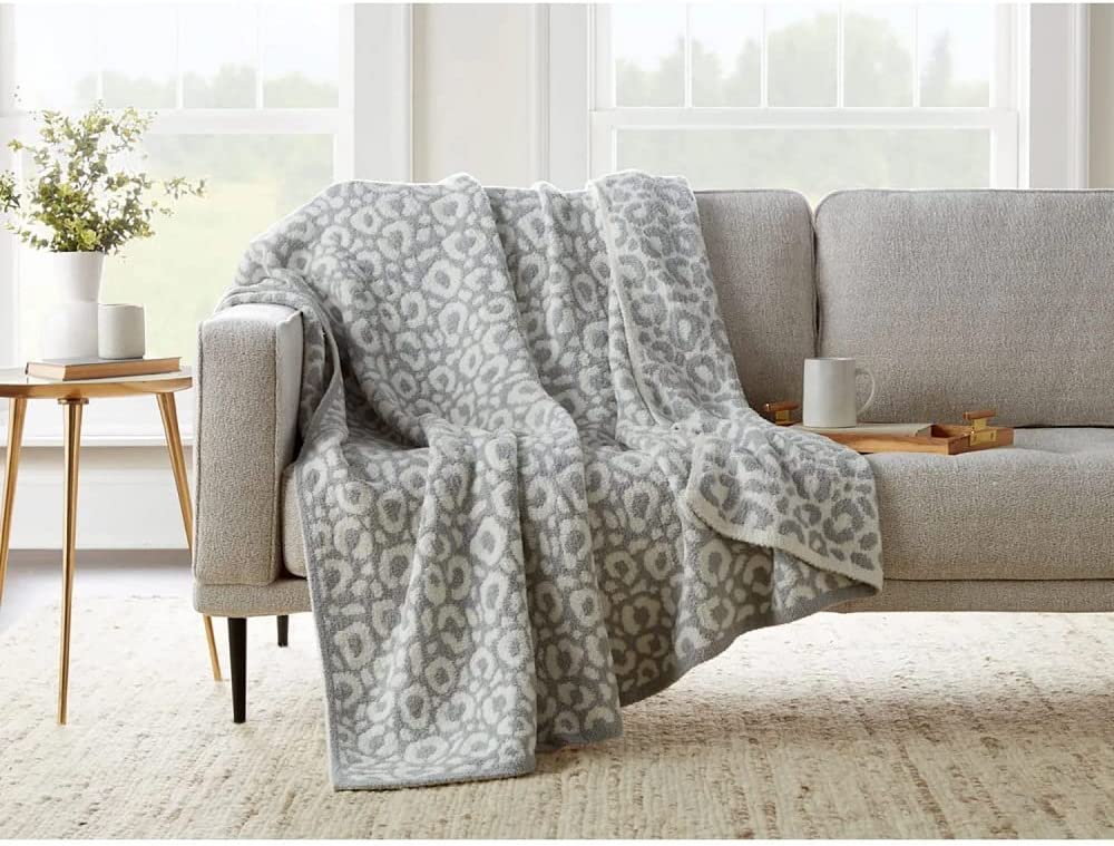 Members Mark Luxury Cozy Knit Throw Collection 60in X 70in Asher Leopa