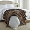 Members Mark Luxury Cozy Knit Throw 60in X 70in Snow Leopard Camel/Black