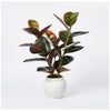 Threshold designed with Studio McGee 6-in x 4.5-in Faux Rubber Plant 25-in Tall