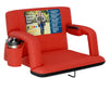 Alpcour Portable Reclining 25-inch Wide Stadium Seat with Armrests Red