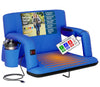 Alpcour Extra-Wide 25-inch Portable Reclining Heated Stadium Seat Blue