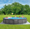 Intex 18ft x 48in Greywood Prism Steel Frame Pool Set with Cover, Ladder, Pump