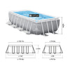 Intex 16ft X 8ft X 42in Prism Frame Rectangular Pool Set with Filter Pump