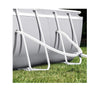 Intex 16.6ft X 9ft X 48in Oval Prism Frame Pool Set, Light Grey