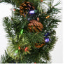 GE 26-in Pre-lit Battery-operated Green Mixed Needle Artificial Christmas Wreath