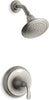 Kohler T10276-4-BN Forte Sculpted Shower Valve Trim with 2.5 Gpm Showerhead Vibrant Brushed Nickel
