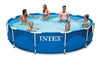 Intex 10' x 30" Metal Frame Set Swimming Pool with Filter Pump & Maintenance Kit