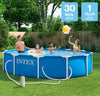 Intex 12ft X 30in Metal Frame Above Ground Pool Set with 530GPH Filter Pump