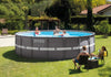 Intex 18ft X 52in Ultra Frame Pool Set with Sand Pump, Ladder, Ground Cloth & Cover