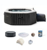Intex 4-Person PureSpa Onyx Black Octagon Jet and Bubble Deluxe Combo Spa Set